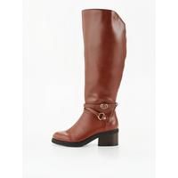 V by Very Wide Fit Block Heel Knee Boot With Wider Fitting Calf | Very (UK)