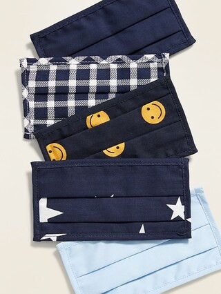 Variety 5-Pack of Triple-Layer Cloth Face Masks for Kids | Old Navy (CA)