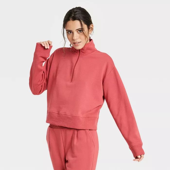 Women’s All Day Fleece Quarter Zip Sweatshirt  - A New Day™ | Target