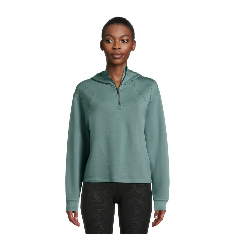Avia Women's Seamed Quarter Zip Hoodie, Sizes XS-XXXL | Walmart (US)