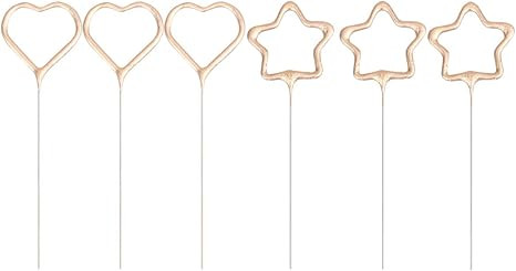 6pcs Exquisite Creative Sparkler Candles Cake Toppers Candle Ornament for Birthday Wedding Annive... | Amazon (US)