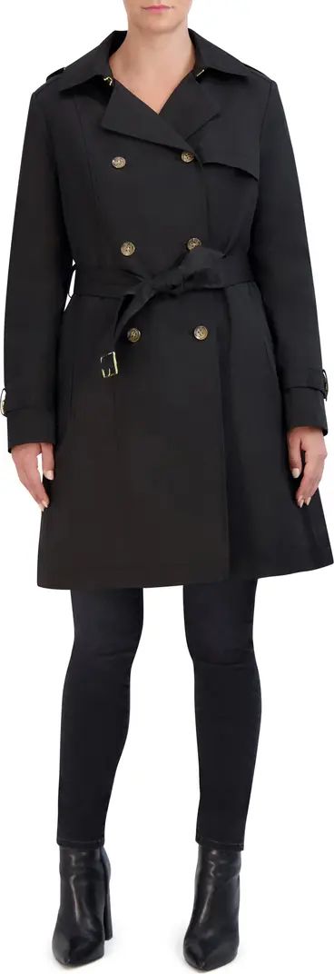 Insulated Double Breasted Hooded Trench Coat | Nordstrom