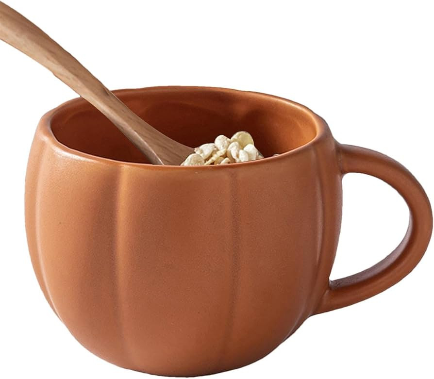 Pumpkin Coffee Mug Halloween Ceramic Pumpkin Fall Mugs Novelty Coffee Milk Cups for Halloween The... | Amazon (US)