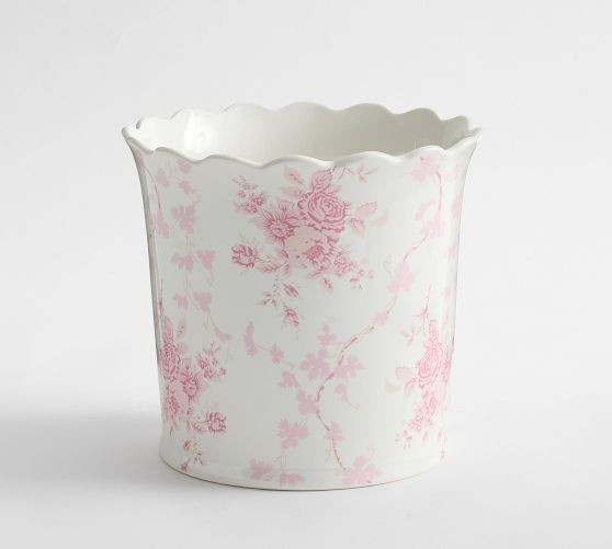 LoveShackFancy Rose Ceramic Cachepot | Pottery Barn (US)