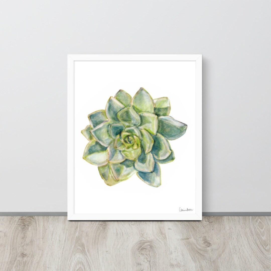 Signed Version Succulent Wall Art Botanical Print Plant - Etsy | Etsy (US)