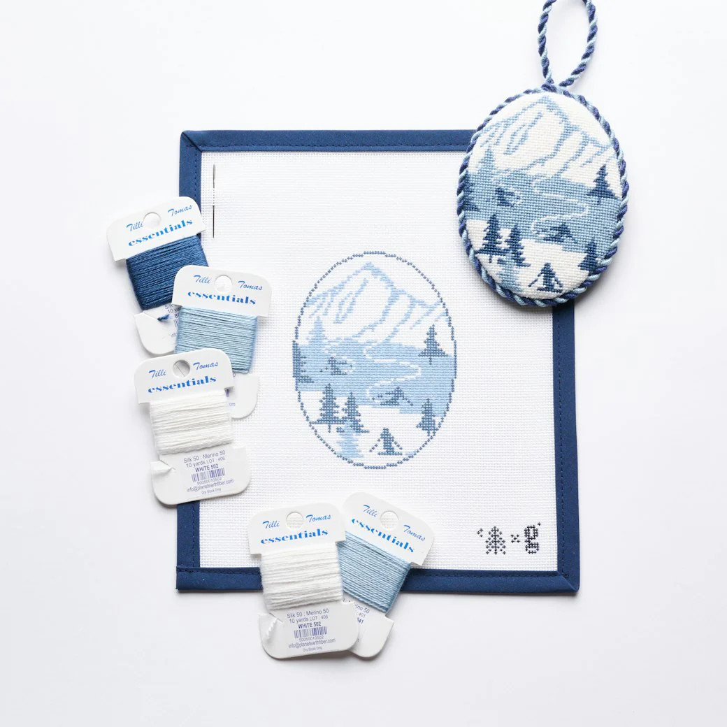 Ski First Tracks Needlepoint Kit | ChappyWrap