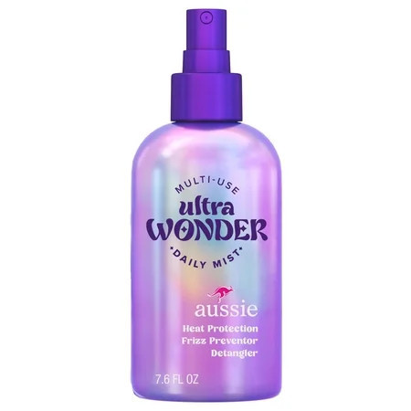 Aussie Ultra Wonder Daily Mist Multi-Use Detangler Spray, Heat Protectant, for All Hair Types, 7.6 fl oz | Walmart (US)