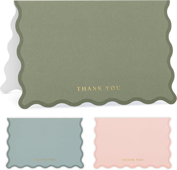 Beautiful Thank You Cards Set of 30 With Envelopes and Stickers - Elegant Blank Cards For Persona... | Amazon (US)