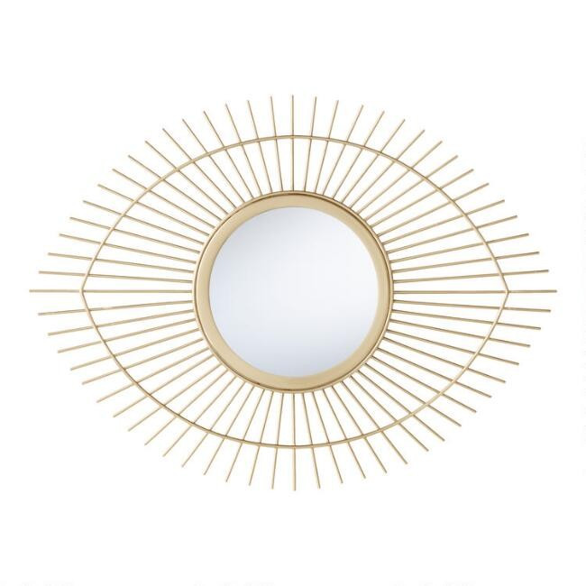Gold Metal Sunburst Eye Mirror | World Market