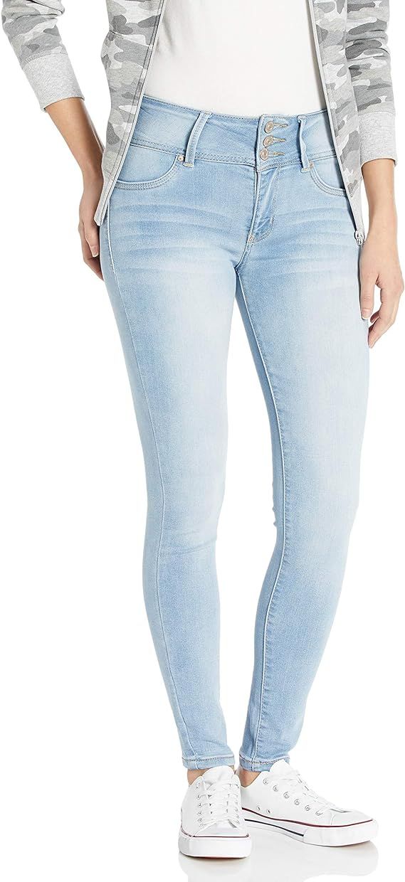 WallFlower Women's Juniors Instasoft High-Rise Sassy Skinny Jeans (Standard and Plus) | Amazon (US)