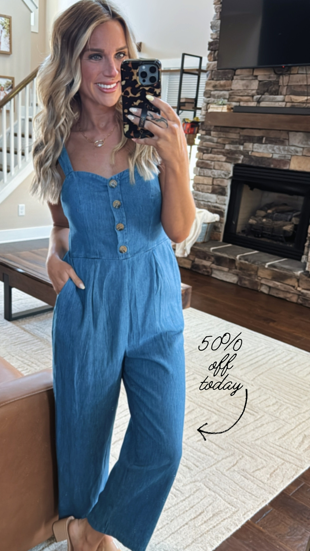 Denim jumpsuit from Old Navy is 50% off today! This is one of my best-sellers year-over-year. 

 #LTKSeasonal #LTKSaleAlert #LTKFindsUnder50