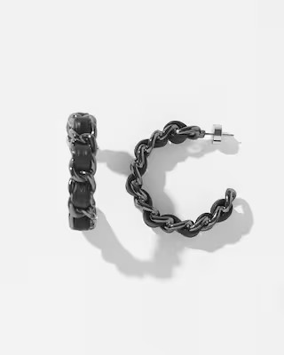 Faux Leather Front to Back Hoops | Chico's