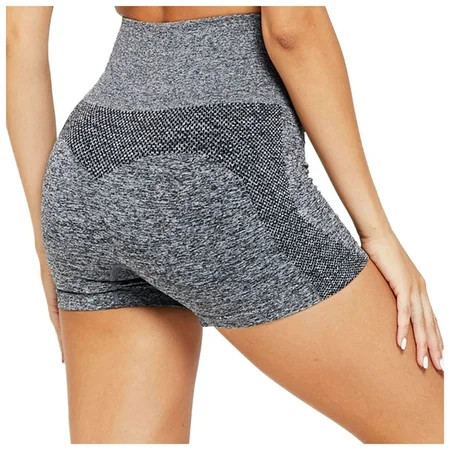 Womens Scrunch Seamless Workout Shorts High Waist Tummy Control Yoga Shorts Butt Lifting Gym Running | Walmart (US)
