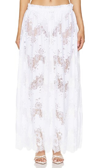 Dani Sheer Maxi Skirt in Ivory | Revolve Clothing (Global)