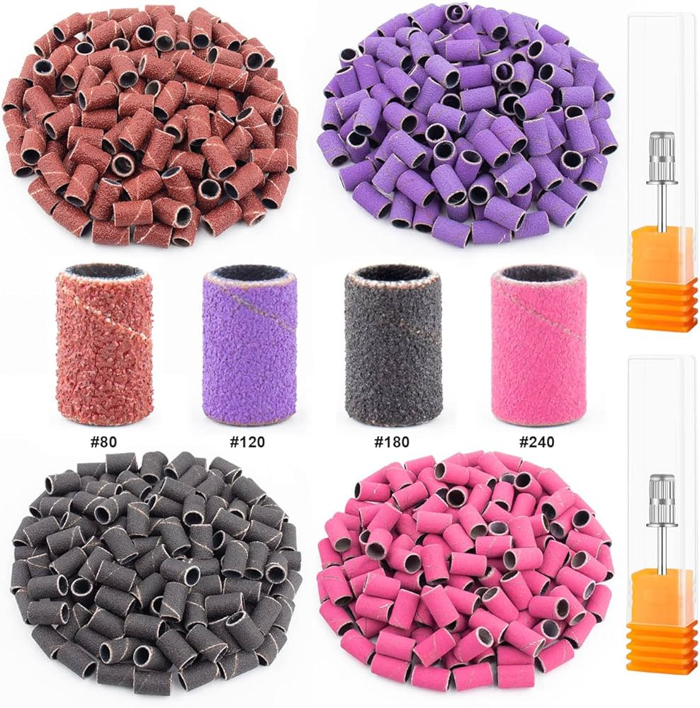 Rolybag Sanding Bands for Nail Drill Nail Sanding Bands Professional Sanding bit Nails 240 Pieces... | Amazon (US)