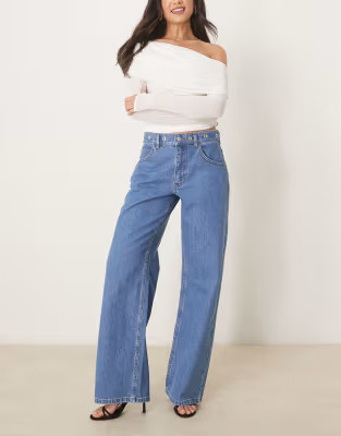 ASOS DESIGN bleached boyfriend jean with eyelet waistband | ASOS (Global)