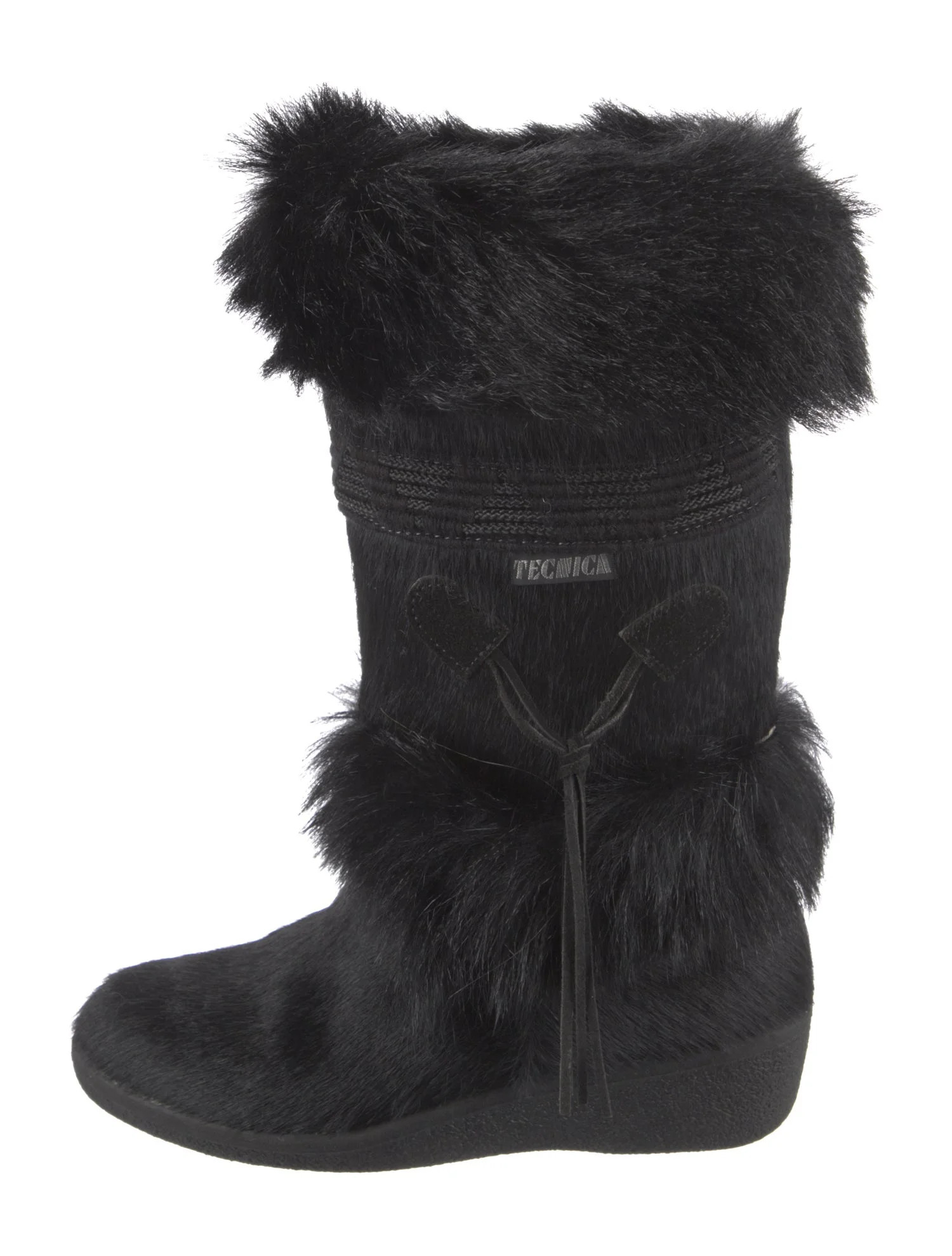 Fur Tassel Accents Boots | The RealReal