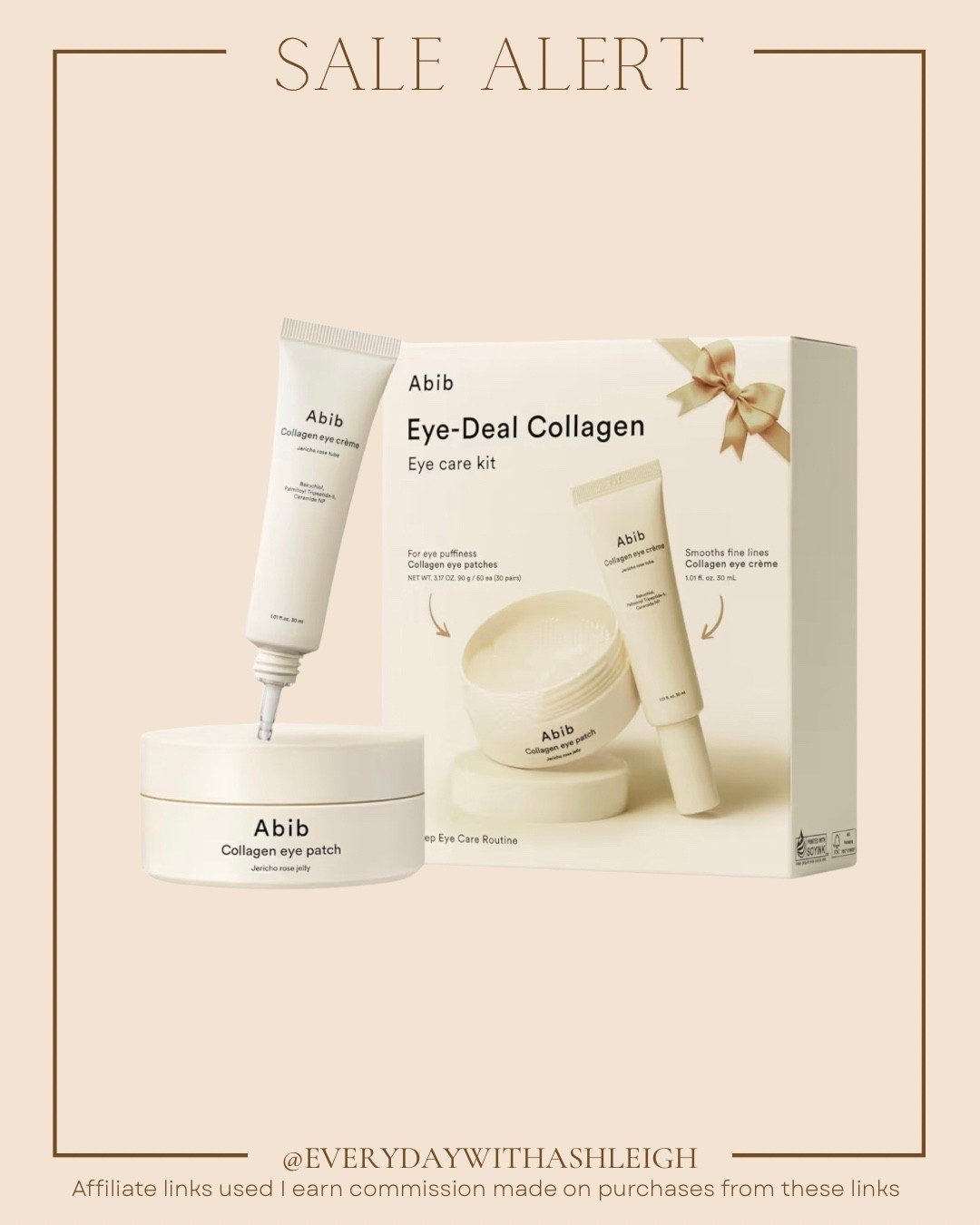 ✨ SALE ALERT ✨  

This Abib Eye-Deal Collagen set is SO good for smoothing + hydrating under eyes 🤍 I’ve been loving how refreshed it makes me look (especially on tired mornings 🙃).  

If you’ve been wanting to try collagen eye patches + cream, this is the perfect time to grab it on sale!  

#LTKbeauty #LTKsalealert #skincarefinds #undereyecare

#LTKgrwm #LTKselfcare #LTKmorningroutine