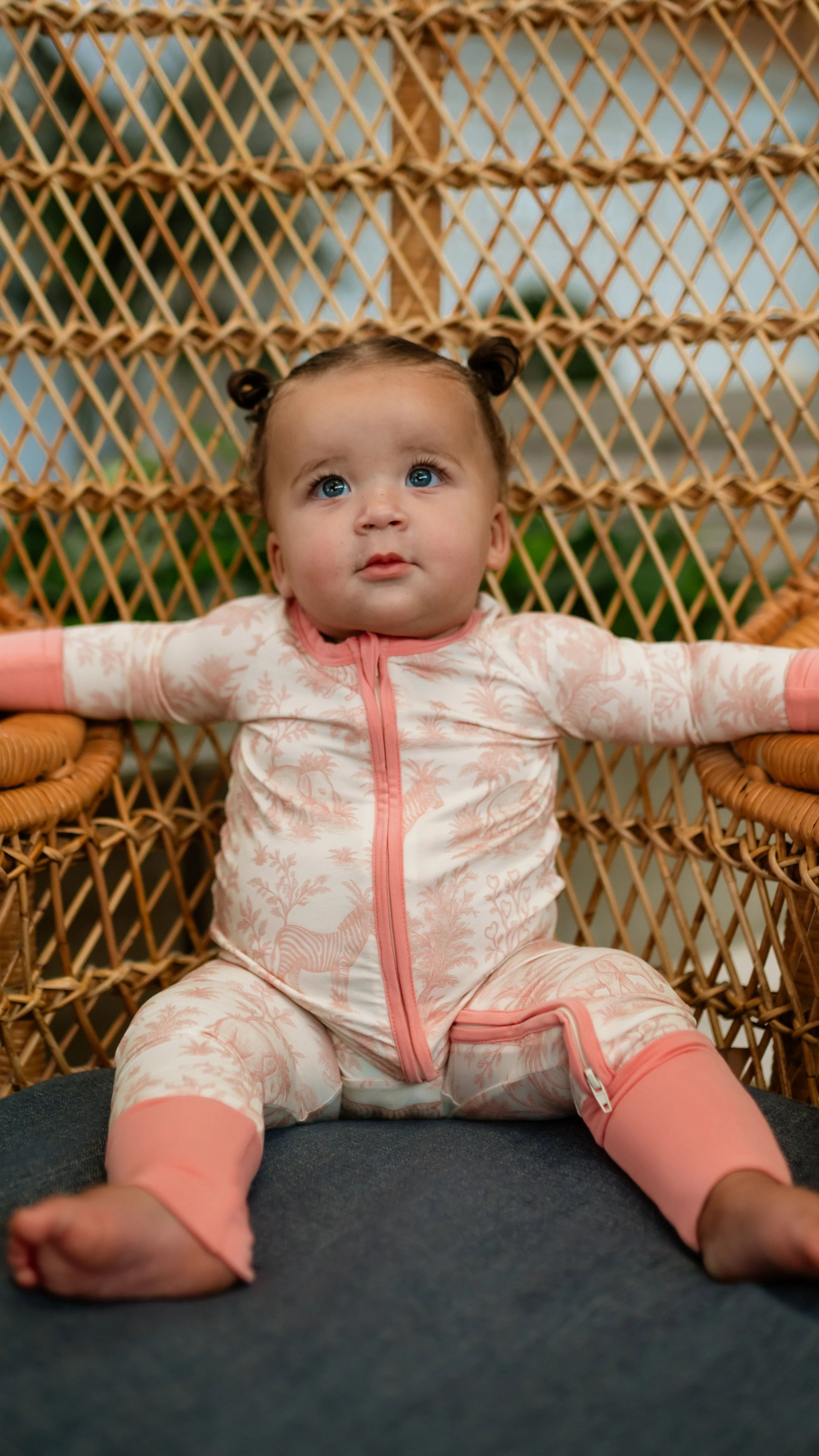 Infant Romper in Pink Safari | Silks Design