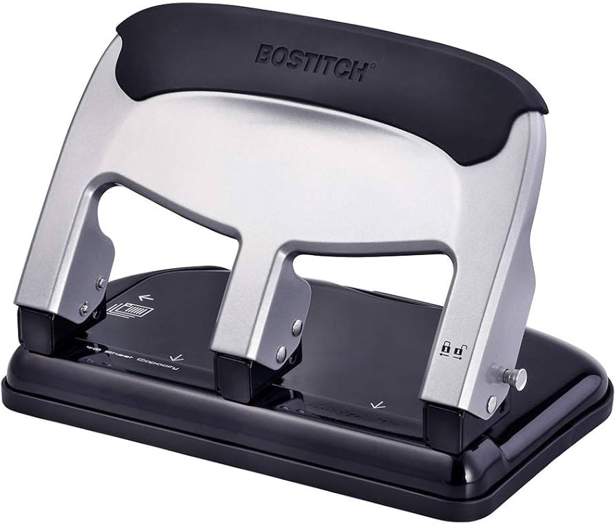 Bostitch Office EZ Squeeze Heavy Duty 3 Hole Punch, 40-Sheet Capacity, Use Less Force, Perfect fo... | Amazon (US)