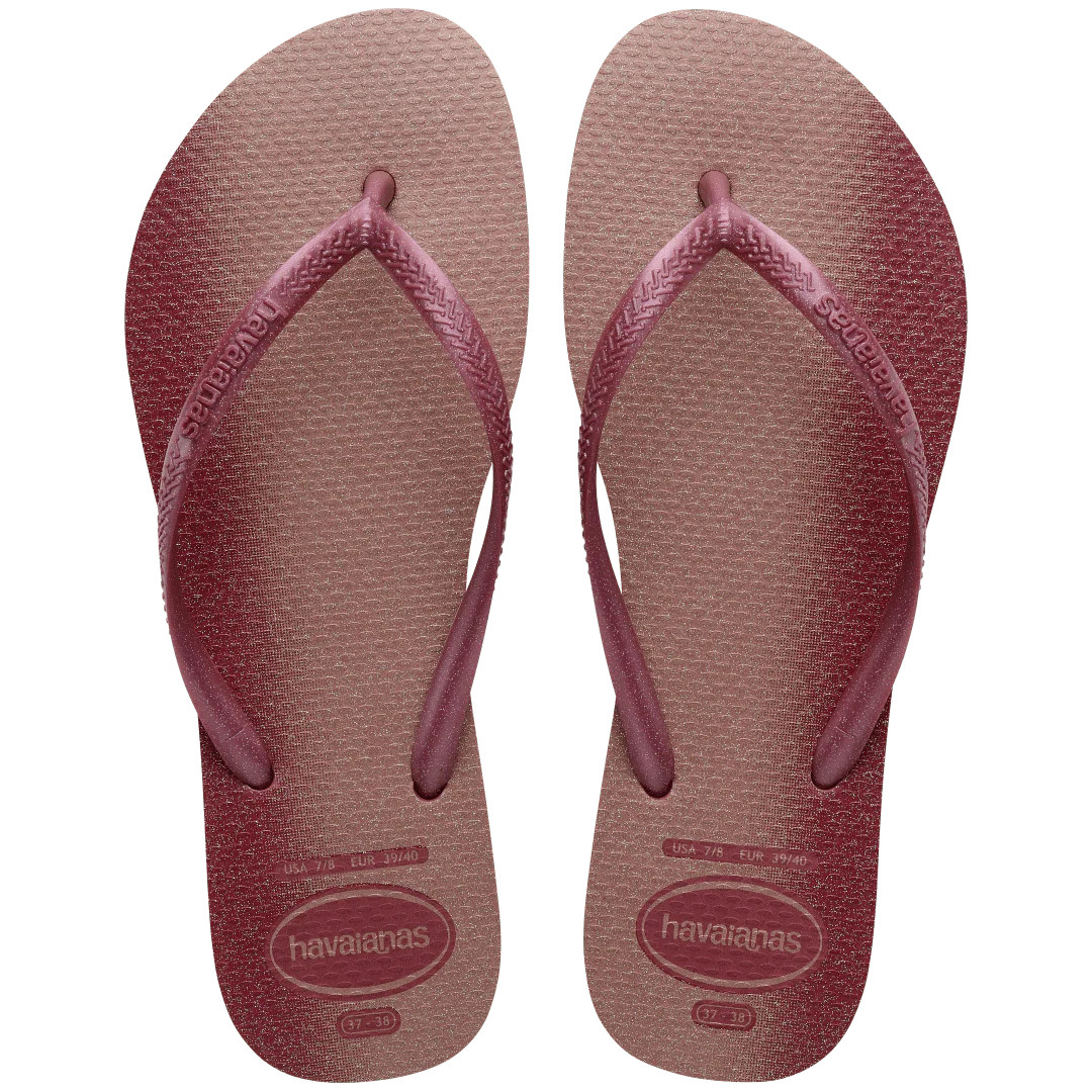 Women's Slim Gloss Flip Flops Amaranth | Havaianas | Havaianas