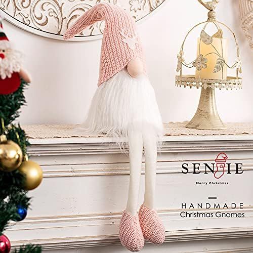 Gnome Valentines Day Decorations,Plush Pink Tomte with Long Dangling Legs,Holiday Stuffed Doll Gifts | Amazon (US)