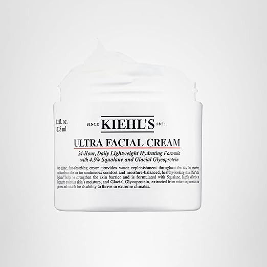 Kiehl's Ultra Facial Cream, with 4.5% Squalane to Strengthen Skin's Moisture Barrier, Skin Feels ... | Amazon (US)