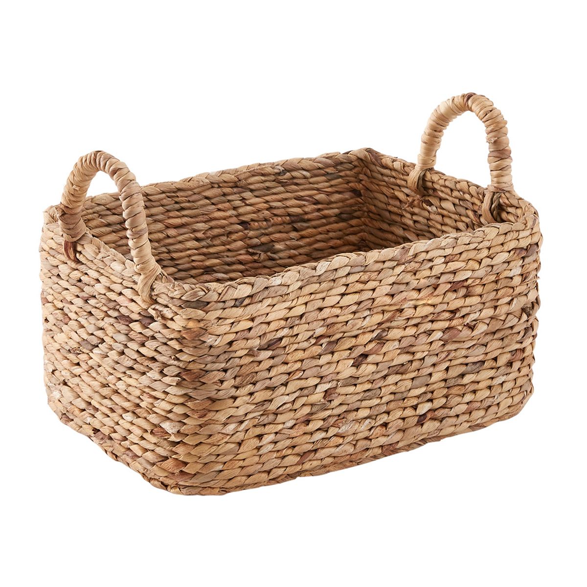 Small Water Hyacinth Braided Weave Bin Natural | The Container Store