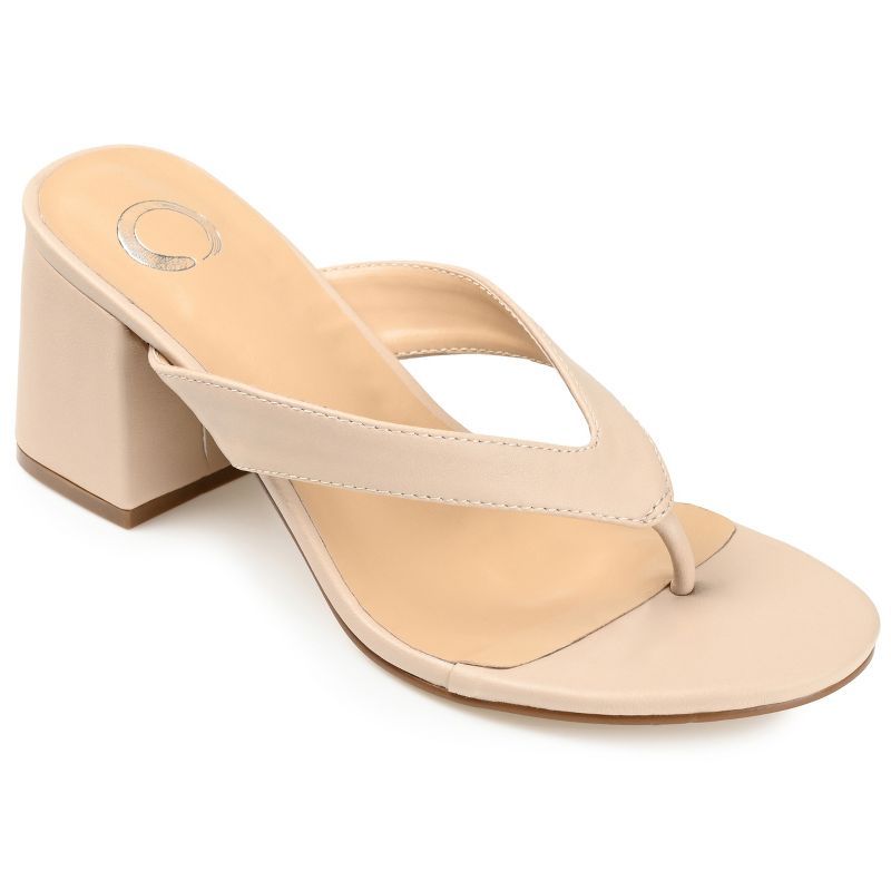Journee Collection Womens Alika Slip On Block Heel Sandals | Target