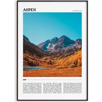 Aspen Travel Poster, Wall Art, Poster Print, Photo, Decor, Colorado, Usa | Etsy (US)
