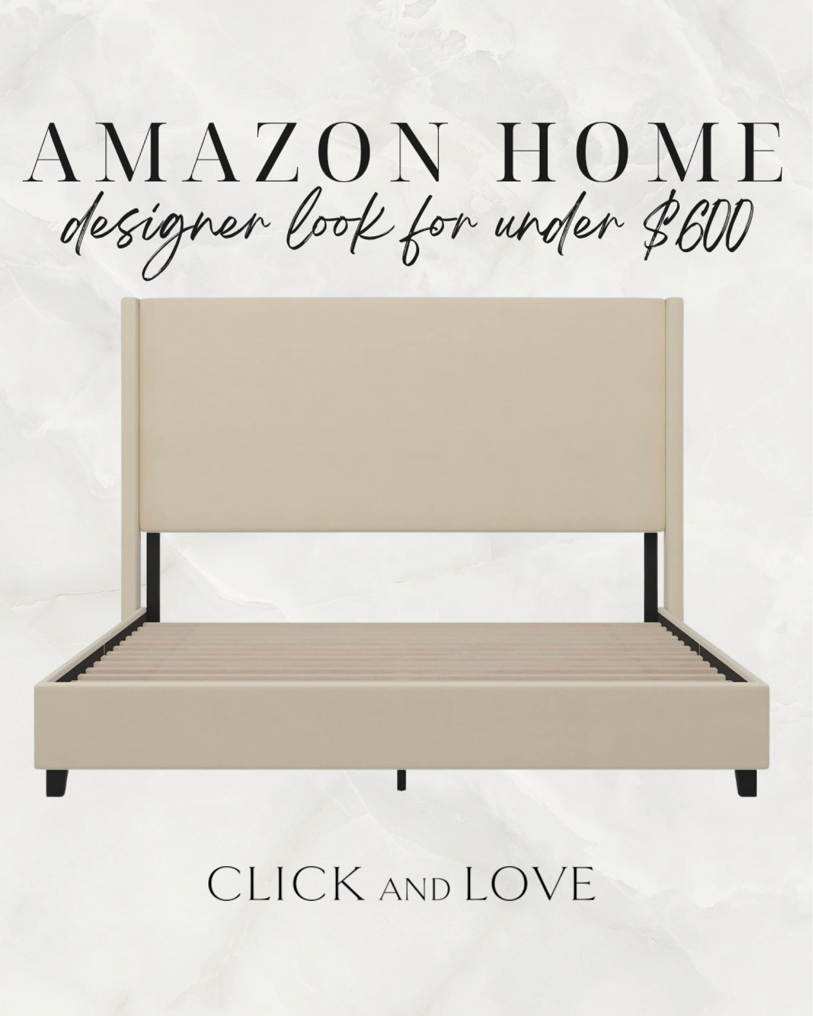 This upholstered bed is a great look for less! All sizes on sale 🖤

Bedroom, bedroom furniture, bed frame, bedroom inspiration, primary bedroom, guest room, kids bedroom, neutral bedroom, traditional home decor, modern home decor, budget friendly bedroom, Amazon, Amazon home, Amazon finds, Amazon must haves, Amazon sale, sale finds, sale alert, sale #amazon #amazonhome

#LTKhome #LTKsalealert #LTKstyletip