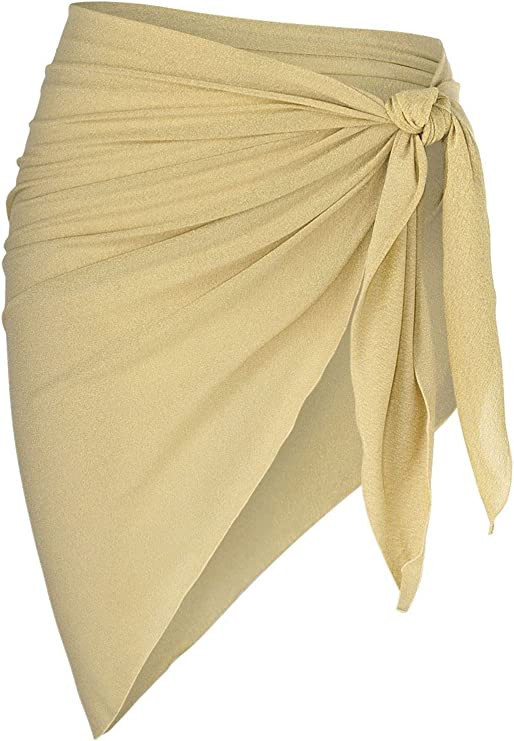 ZAFUL Women's Sarong Coverups Beach Wrap Sheer Bikini Wraps Chiffon Cover Ups for Swimwear | Amazon (US)