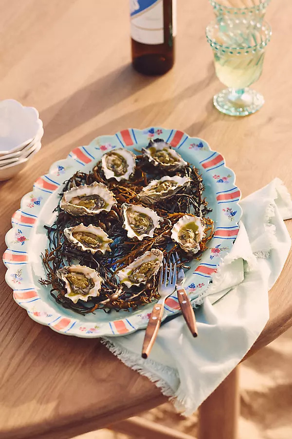 Annette Large Floral Melamine Platter | Anthropologie (US)