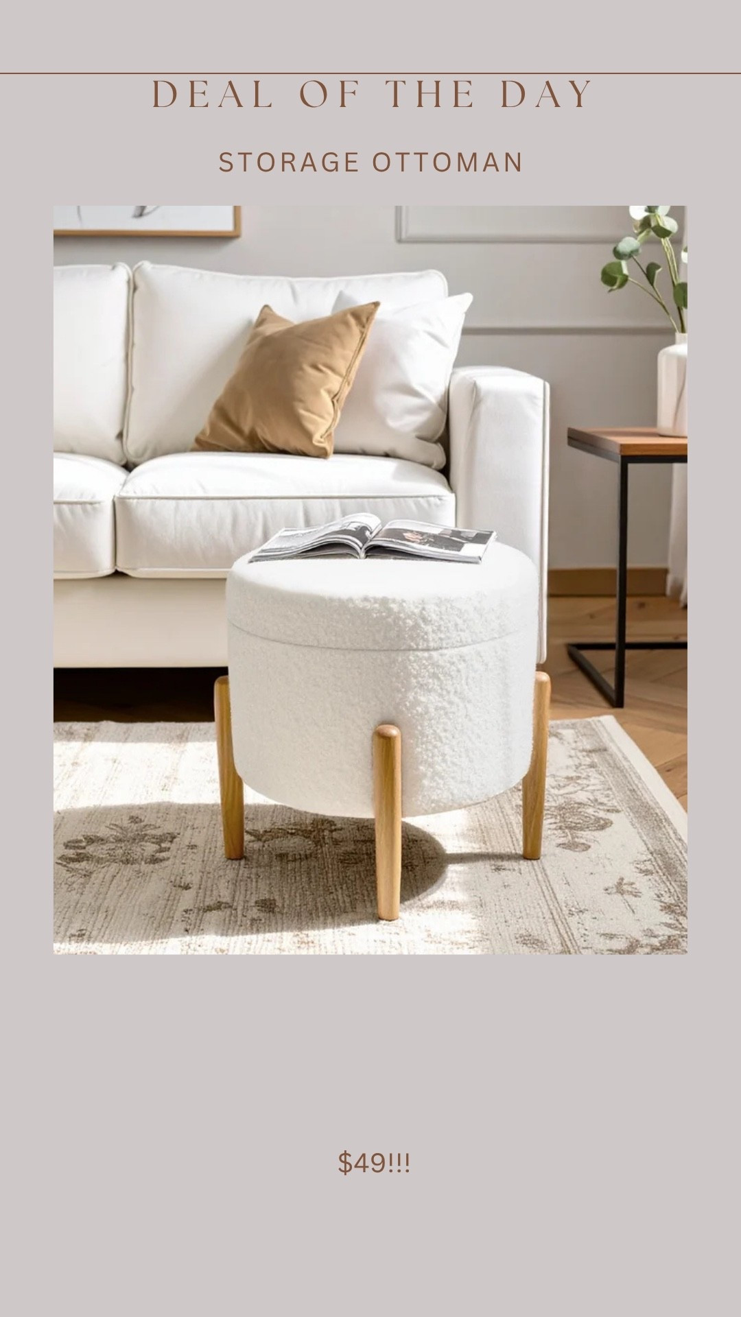 Brand new storage ottoman!!!! Best price I’ve seen yet! Sellout risk 

#LTKFindsUnder50 #LTKHome #LTKSaleAlert