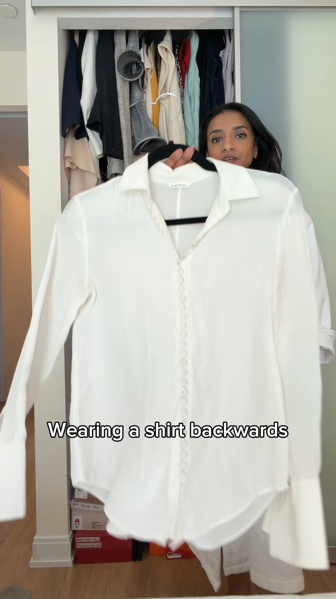 Wearing a shirt backwards to be more stylish  

#LTKStyleTip #LTKSeasonal #LTKWorkwear