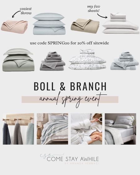 Spring sale at Boll & Branch is too good to miss!! Everything is on sale sitewide! Favorite sheets ever. Hotel luxury at home  

#LTKsalealert #LTKhome #LTKFind