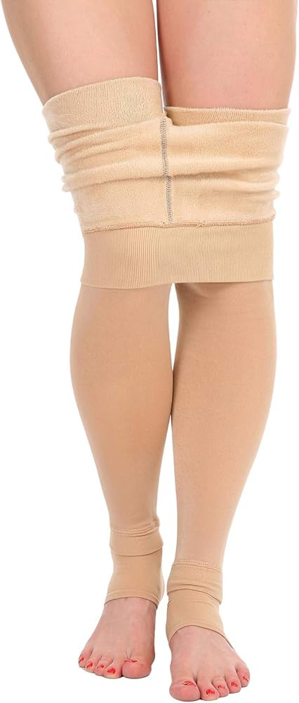 ATHVOTAR Fleece Lined Winter Warm Leggings for Women Thick Thermal Velvet Tights | Amazon (US)