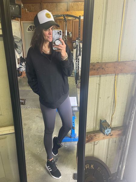 Workout ootd 

Size small in pullover
Size M in tank 
Size xs in leggings
Sneakers Tts 

#LTKstyletip #LTKunder50 #LTKfit