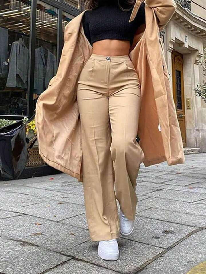 Women's Office Lady Straight-leg Pants | SHEIN