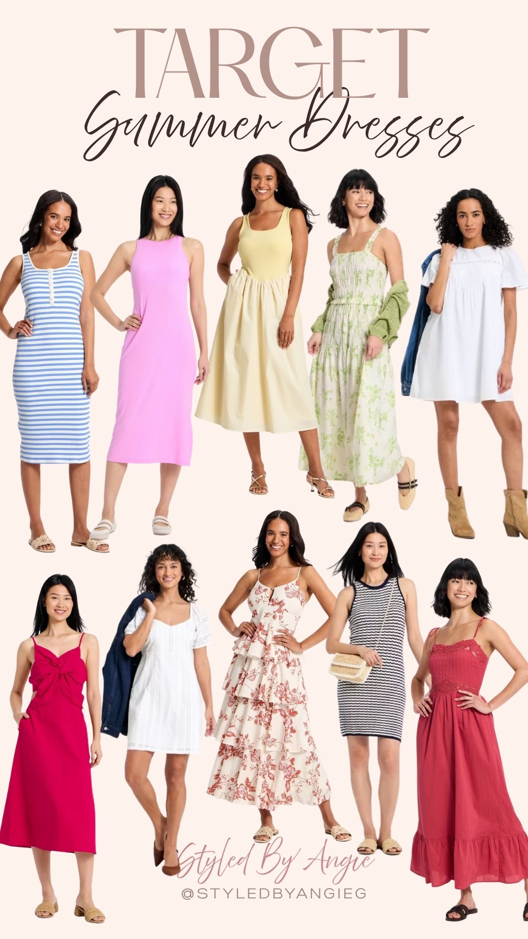 Target summer dresses are too good right now ☀️ effortless, cute, and perfect for everything from brunch dates to vacation nights. So many styles that look way more expensive than they are ✨



target style, summer dresses, vacation outfits, casual chic, spring summer fashion, affordable fashion, dress inspo, target fashion finds, everyday outfits, trendy summer looks


#LTKSeasonal #LTKootd #LTKPetite
