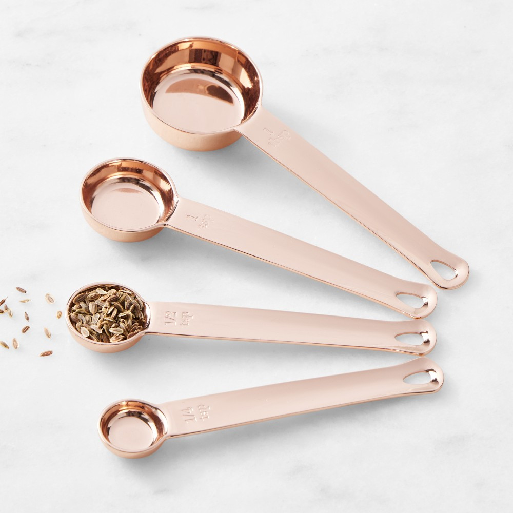 Williams Sonoma Copper Nesting Measuring Cups & Spoons | Williams-Sonoma
