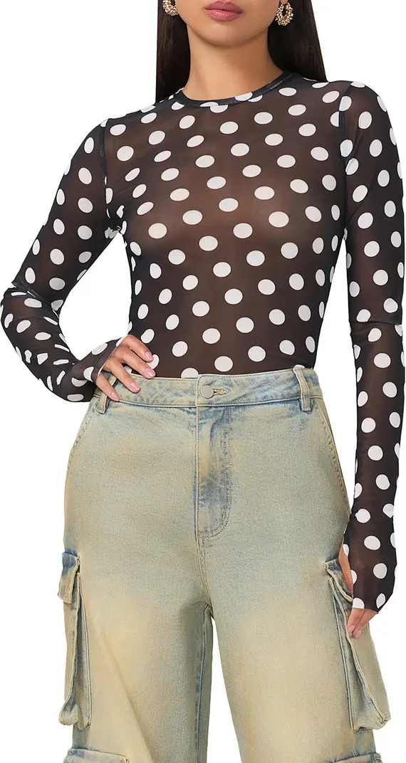 Kaylee Print Mesh Top | Nordstrom