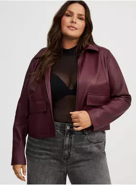 Faux Leather Zip-Up Jacket | Torrid (US & Canada)