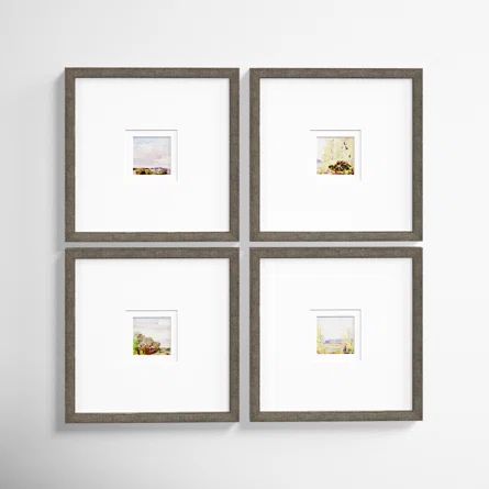 'Petite Placid' 4 Piece Framed Painting Set | Wayfair North America