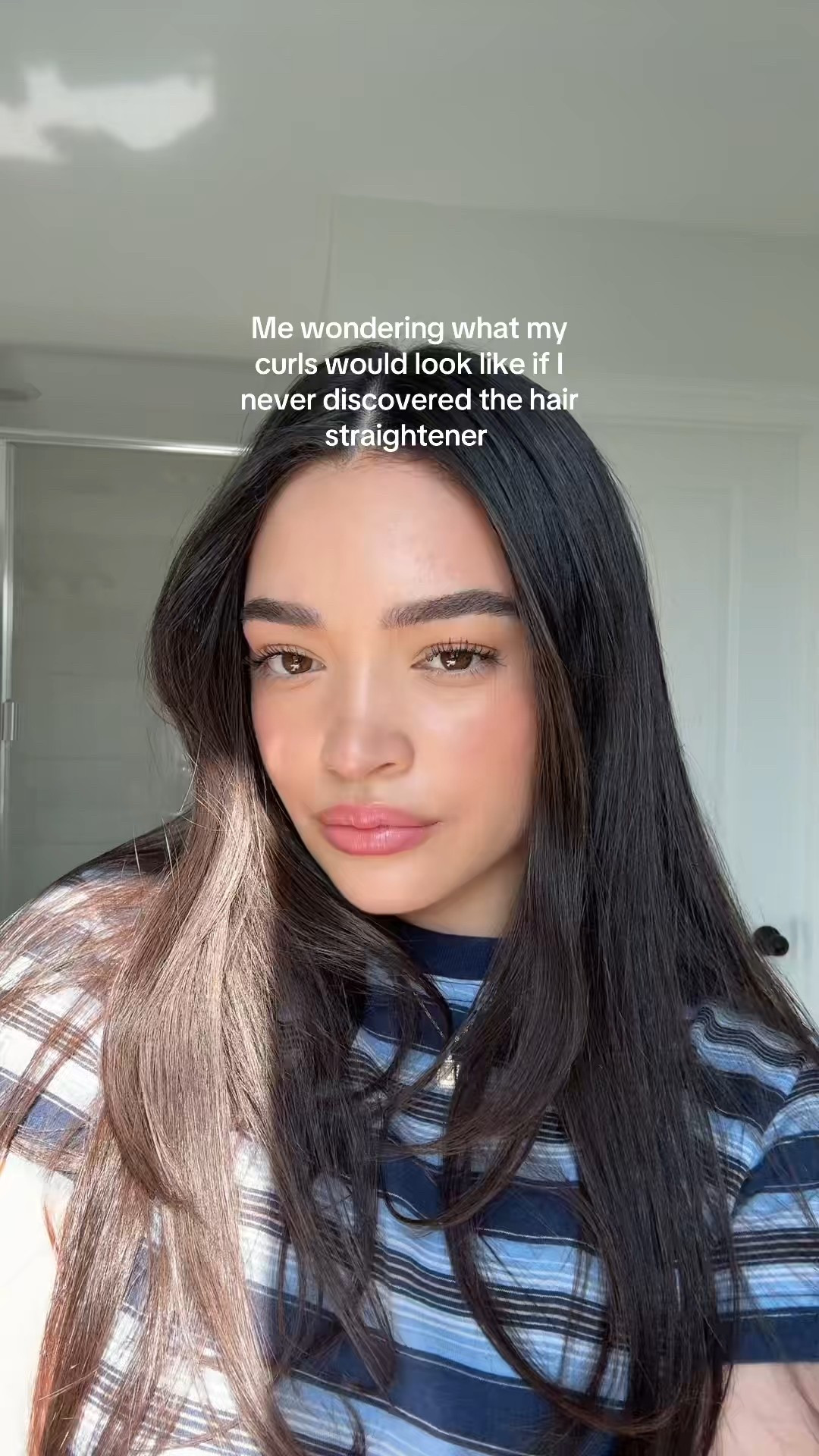 My curls would be popping off😭 #curlyhair #curlyhairproblems #relatable #curls #hairstraightener #heatdamage #hairstyle #curlytostraight #straighteningcurlyhair #curlygirl