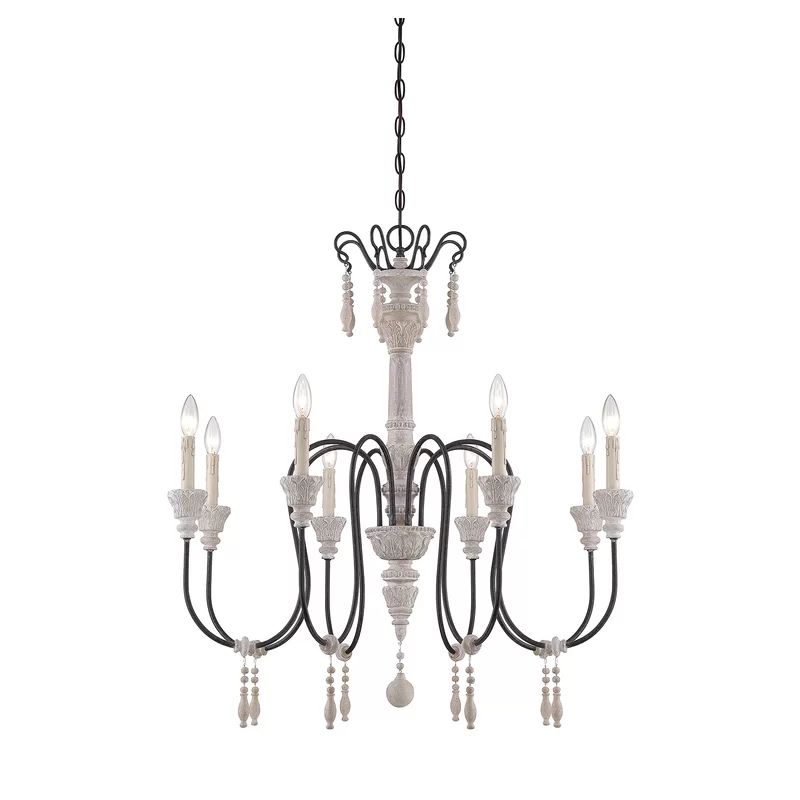 Dinardo 8 - Light Candle Style Classic Chandelier with Beaded Accents | Wayfair North America