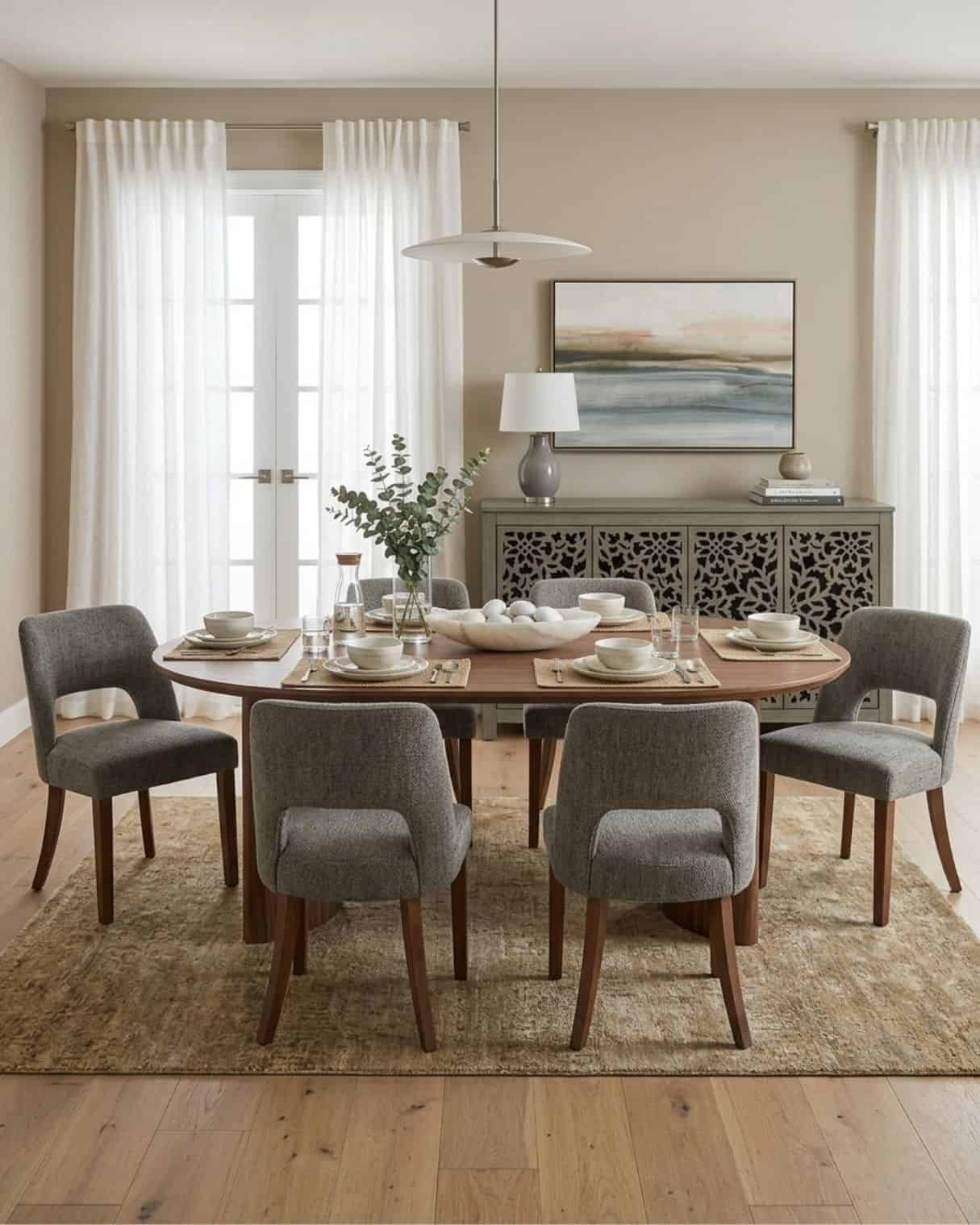 Contemporary Earth Tone Dining Room Design

*Note: This is a digital room mockup showcasing product styling ideas from my room design mood board.

#LTKHome