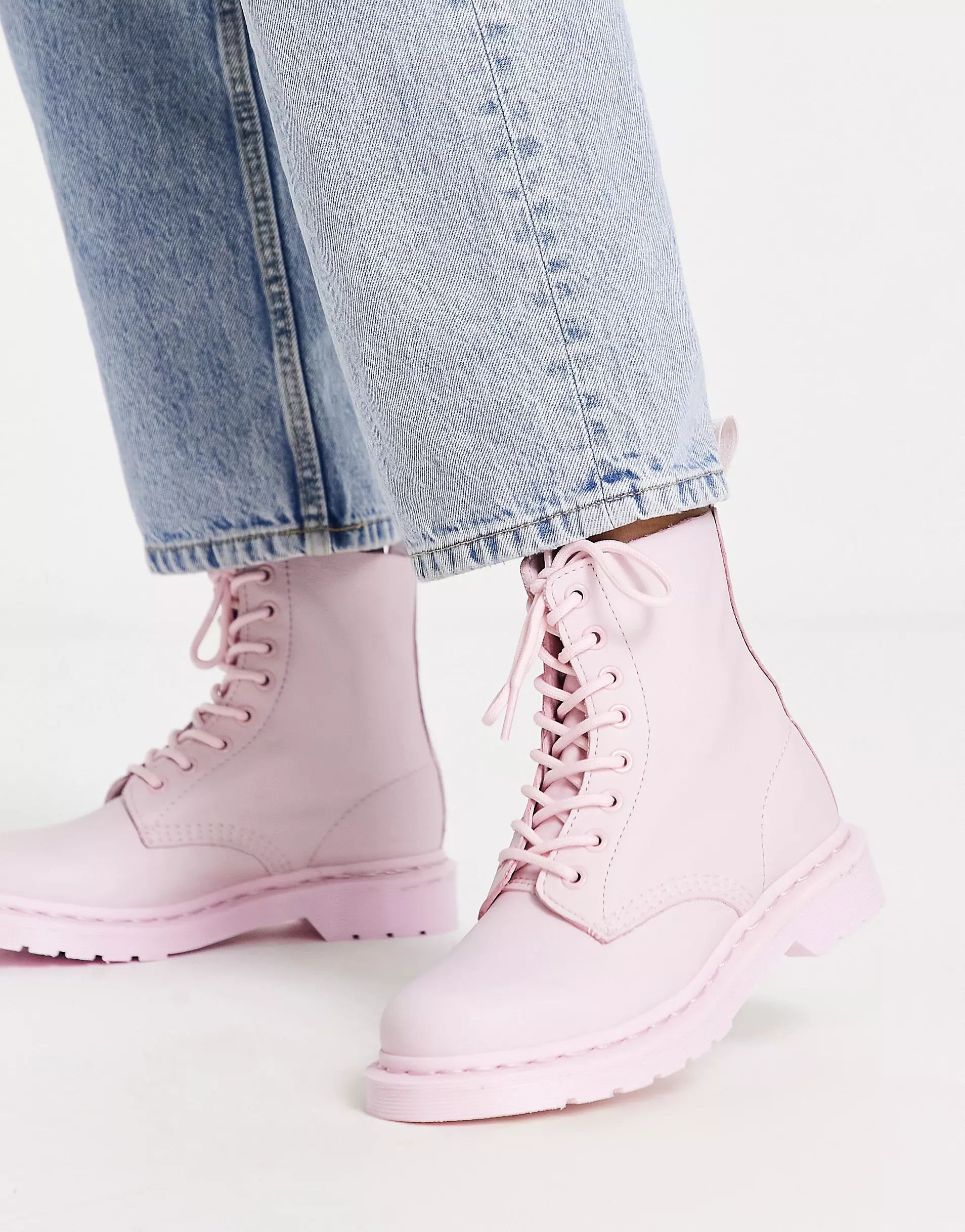 Dr Martens 1460 Pascal lace up boots in chalk pink | ASOS (Global)
