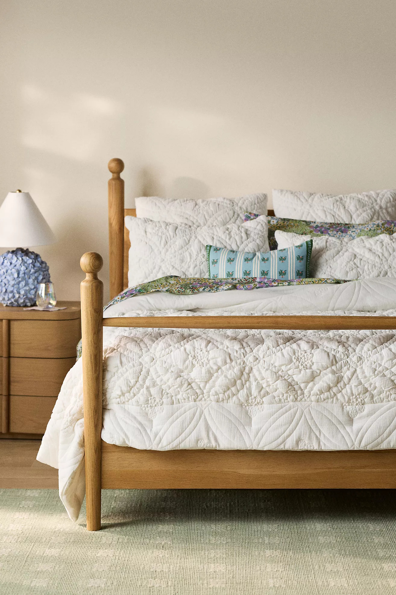 Everly Cotton Floral Manipulated Quilt