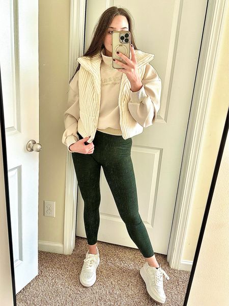 #winter errands #outfit 🤍 These pieces are very affordable and wearable! 
#leggings #sneakers #puffervest

#LTKsalealert #LTKfindsunder50 #LTKSeasonal